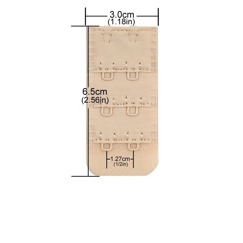 Closecret Women's Nylon Bra Extender Multi-size Brassiere Strap Extension (2 Hooks 1/2 Inch Spacing) - Image 3